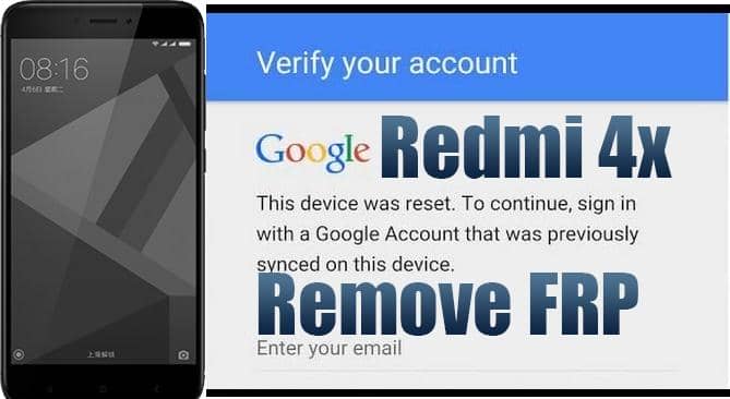 Redmi 4x (Santoni) remove FRP