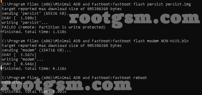 fastboot flash persist