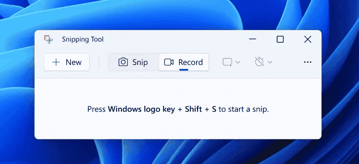 Snipping Tool Screen Recording